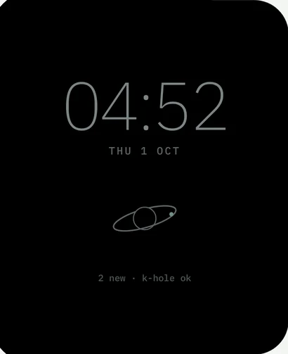 Always on: Under 5 % of pixels lit, drifting against burn-in.